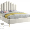 Lily Velvet Bed, Cream, Queen