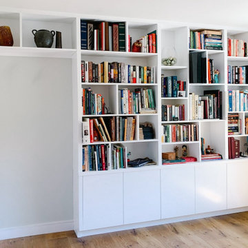 Modern Asymmetrical Built-in Shelving Unit