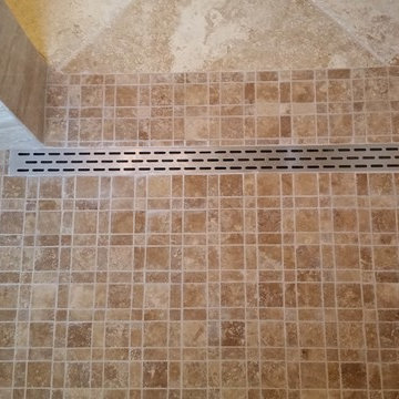 ForzaStone French Mocha Marble Walk in Shower