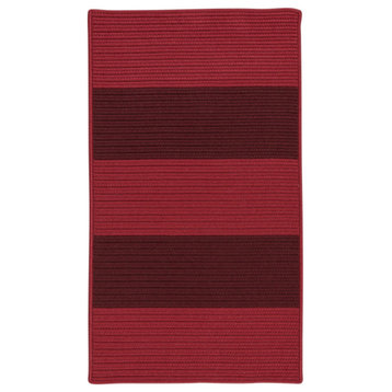 Newport Textured Stripe Rug, Reds 3'x5'