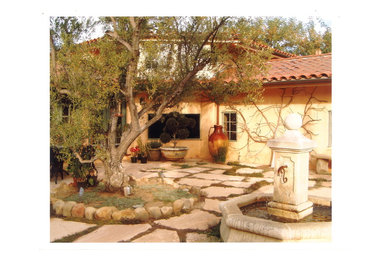Inspiration for a mediterranean exterior home remodel in Santa Barbara