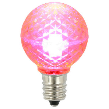 Vickerman G30 Faceted LED Pink Bulb E12 .38W 25ea