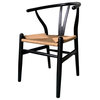 Ventana Dining Chair Black And Natural, Set of 2