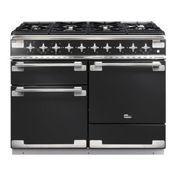 Falcon Elise 110 Dual Fuel in Charcoal Black with brushed nickel trim - Cooktops