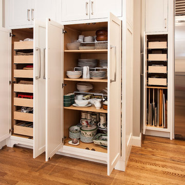 Tall Pantries with Nordic White Finish