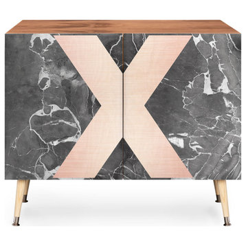 Emanuela Grey Marble With A Pink x Credenza, 38"x20"