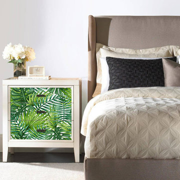 Tropical Leaves Night Stand Decor