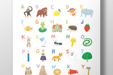 Swedish alphabet poster