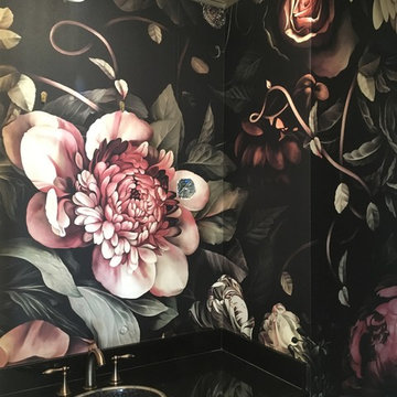 Powder room wallpaper