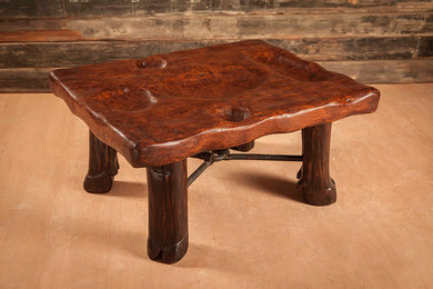 Rough design coffee table. 31" D x 40" W x 20" H.