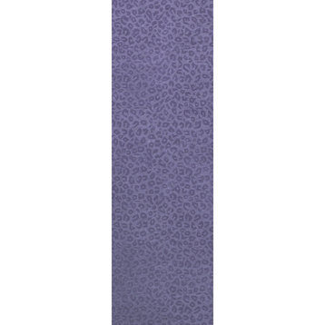 Leopardess Hand-Tufted Responsible Wool Area Rug, Lavender, 2'6" X 8'