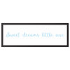 Sweet Dreams Little One 12"x36" Black Framed Canvas, Blue