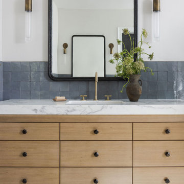 Bathroom Vanity in Modern Mediterranean Custom Home