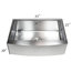 33" Curved Front Apron Stainless Steel Single Bowl Kitchen Sink Package