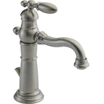 Delta Victorian Single Handle Bathroom Faucet, Stainless, 555LF-SS