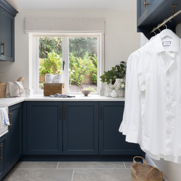 Classic Bespoke Shaker Utility and Laundry Room - Surrey