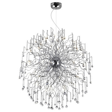 Cherry Blossom 48 Light Chandelier with Chrome finish