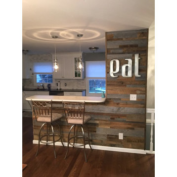 Reclaimed Wood Wall Paneling, Brown and Gray, 20 sq. ft.