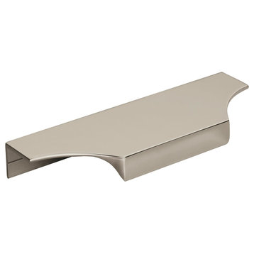 Extent 4-9/16" CTC Cabinet Edge Pull, Polished Nickel