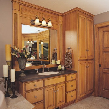 Traditional Glazed Birch Bathroom