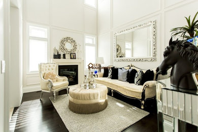 Example of a large trendy living room design in Toronto