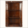 Berkeley 3 Shelf Rustic Solid Wood Bookcase With Glass Doors