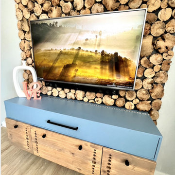 Custom Driftwood TV wall
