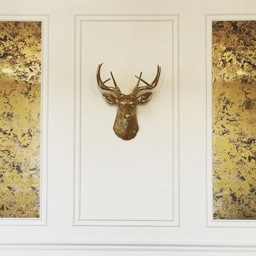Antiqued Mirror Accent Wall