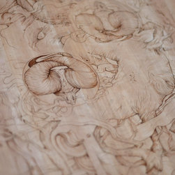 Table basse pyrograv&eacute; - Coffee Tables