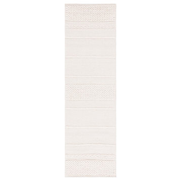 Safavieh Couture Natura Collection NAT216 Rug, Ivory, 2'3"x8'