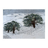 Mosaic Artwork - Snowy Cedar 59" x41"