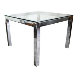 Modern Chrome and Glass Coffee Table - Side Tables And End Tables