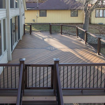 Panoramic Lake Home Deck at Gun Lake