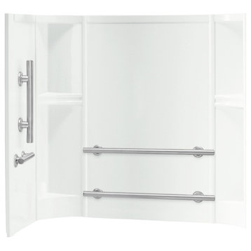 Sterling 71244113 Accord 55" x 60" x 30" Vikrell Shower Wall Set - White
