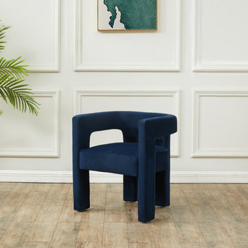 Safavieh Couture Deandre Contemporary Dining Chair, Navy