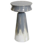 StyleCraft - Desert Fog Side Table Gloss Grey Enamel Finish - Introducing the Desert Fog Side Table, a perfect blend of style and practicality. Crafted from iron, this round table boasts a modern design that would look stunning in a kitchen, dining room, or living room setting. Strategically place this table to enhance your living space while providing a handy spot for placing items.