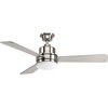 Trevina Collection LED 52" 3-Blade Fan, Brushed Nickel