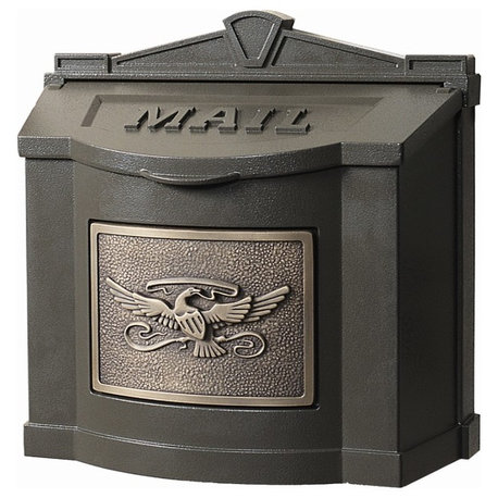 Gaines Mfg Wall Mount Mailbox, Bronze, Antique Bronze