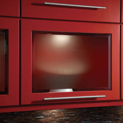 Contemporary Red Kitchen - Kitchen Cabinetry