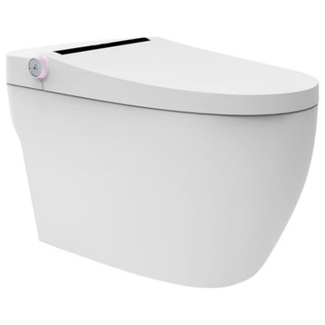 Angeles Modern Ceramic White Smart Toilet with Bidet and Digital Display
