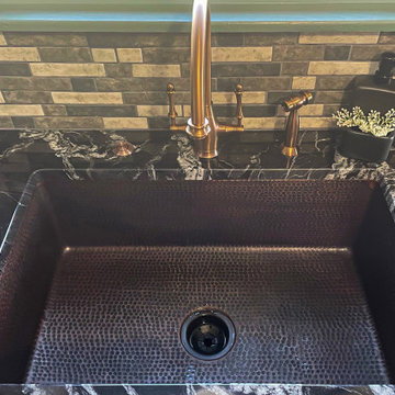 33" Hammered Copper Single Basin Kitchen Sink (KSDB33199)