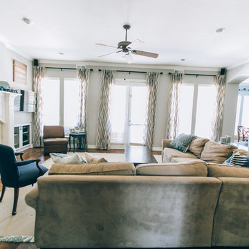 Transitional Living Room - Southlake TX