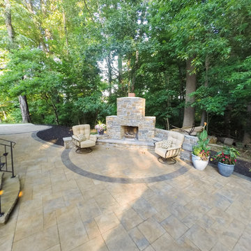 Outdoor Kitchen, Fireplace and Patio - Bowie, MD
