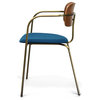 Cameron Dining Chair, Blue with Bronze Leg, Set of 2