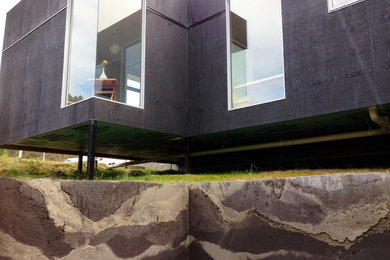 Photo of a contemporary home design in Hobart.