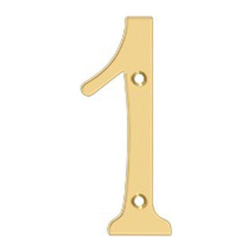 RN4-1 4" Numbers, Solid Brass, Lifetime Brass