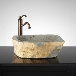 ALYONA NATURAL STONE VESSEL SINK - Bathroom Sinks