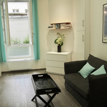 Transformation d'une loge de gardienne en studio pour un étudiant