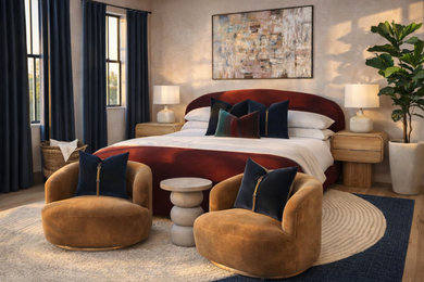 Trendy bedroom photo in Los Angeles