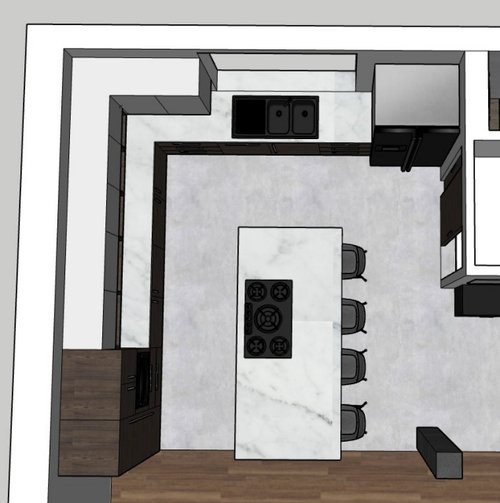 Hob on kitchen island yes or no?